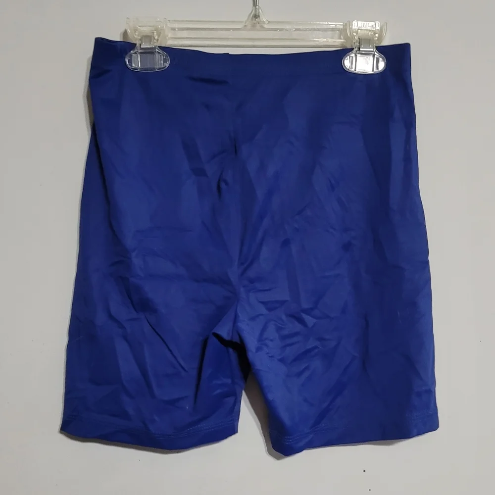 GK Elite Blue Bike  Shorts Youth Size Large Excellent Condition Gymnastics Dance